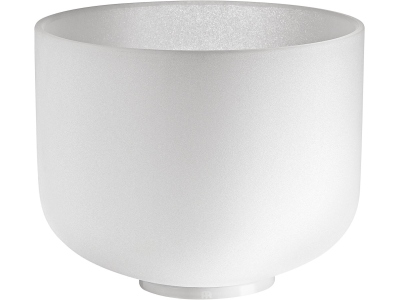 Sonic Energy Crystal Singing Bowl White-frosted 25 cm F4 Heart Chakra