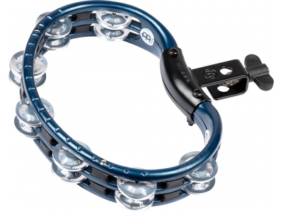 Traditional Mountable ABS Series Molded ABS Tambourine - Blue/Aluminum Jingles