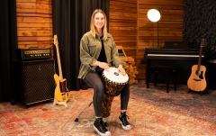  Meinl Travel Series Djembe - 12" Simbra Synthetic Head