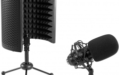 Microfon de studio cu suport de birou absorbant Omnitronic MIC CM-78 mk2 + AS-04 Desk Absorber System