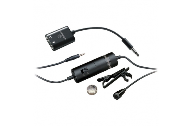 Microfon condenser lavaliera pentru smartphone Audio-Technica ATR3350iS