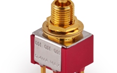 Mini Comutator chitară MEC Pickups  Mini Toggle Switch, Flat, Print, ON/ON/ON, DP3T - Gold