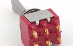 Mini Comutator chitară MEC Pickups  Mini Toggle Switch, Flat, Solder Lugs, ON/ON/ON, DP3T - Chrome