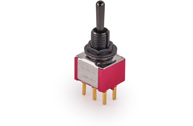 Mini Comutator chitară MEC Pickups  Mini Toggle Switch, Long, Print, ON/ON/ON, DP3T - Black