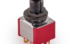 Mini Comutator chitară MEC Pickups  Mini Toggle Switch, Long, Solder Lugs, ON/ON/ON, DP3T - Black