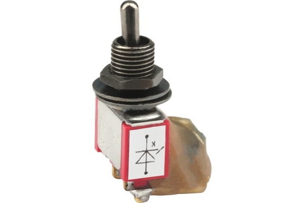  LED Mini Toggle Switch Assembly, Short, Solder Lugs, with Trim Pot, ON/ON, SPDT - Black