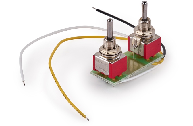 Mini comutator MEC Pickups  Mini Toggle Switch Assembly for Coil Splitting on Humbucking Pickups - Chrome
