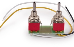 Mini comutator MEC Pickups  Mini Toggle Switch Assembly for Coil Splitting on Humbucking Pickups - Chrome