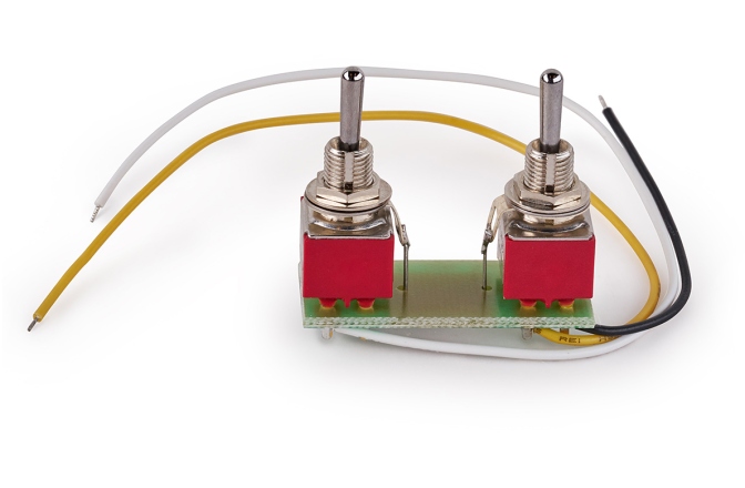 Mini comutator MEC Pickups  Mini Toggle Switch Assembly for Coil Splitting on Humbucking Pickups - Chrome