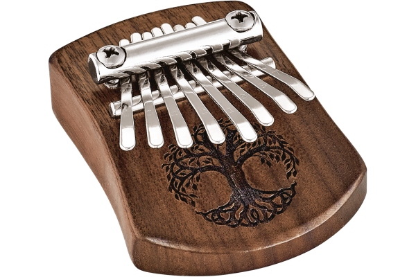 Sonic Energy Solid ''Tree of Life'' Mini Kalimba - 8 notes / black walnut