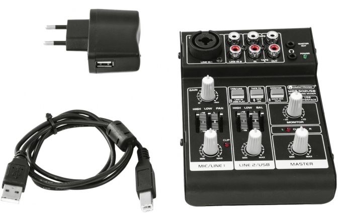 Mini Mixer Audio cu Interfață USB Omnitronic MRS-502 USB
