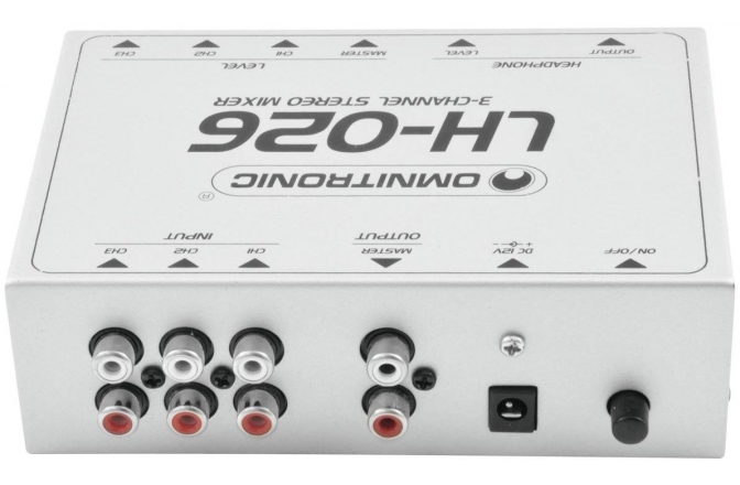 mini mixer stereo Omnitronic LH-026 3-Channel Stereo Mixer
