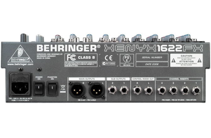 Mixer audio cu efecte Behringer XENYX 1622FX