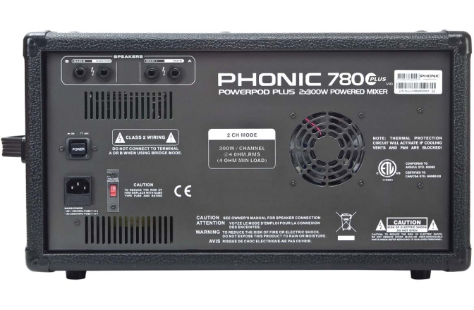 Mixer audio cu putere Phonic Powerpod 780 Plus