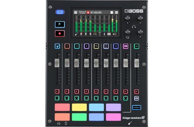 Mixer Audio Livestreaming cu 8 Canale Boss Gigcaster GCS-8 Livestreaming Audio Mixer