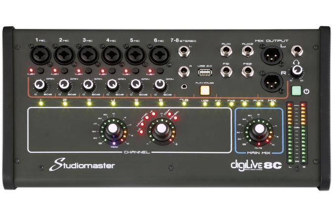 Mixer digital Studiomaster Digilive 8C