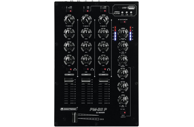 mixer dj 3 canale Omnitronic PM-311P DJ Mixer with Player