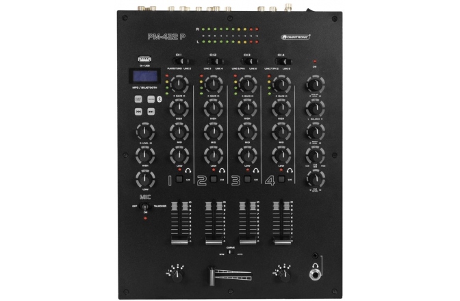 mixer dj 4 canale Omnitronic PM-422P 4-Channel DJ Mixer with Bluetooth & USB Player