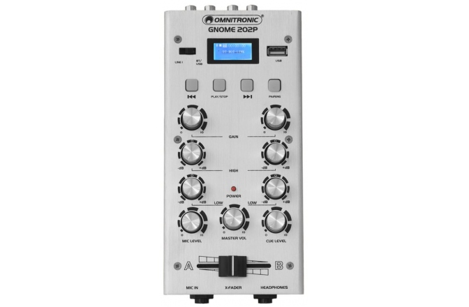 Mixer DJ Omnitronic GNOME-202P Mini Mixer silver