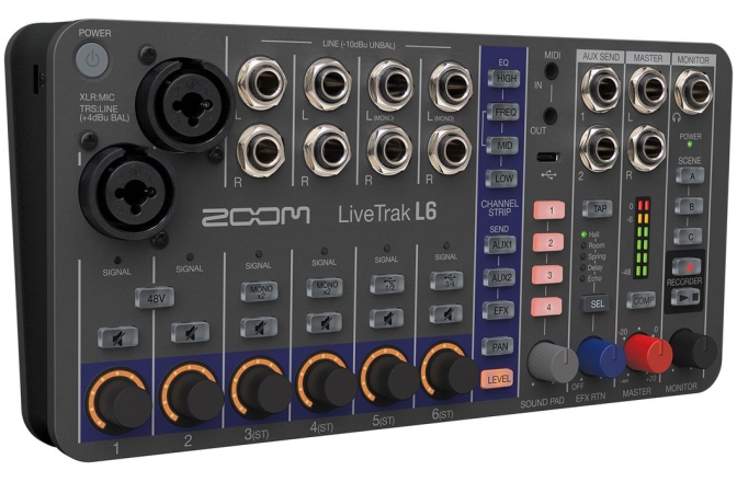 Mixer / Recorder/ interfață USB Zoom LiveTrak L-6