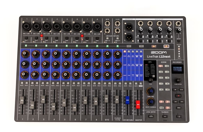 Mixer / Recorder/ interfață USB Zoom LiveTrak L12next