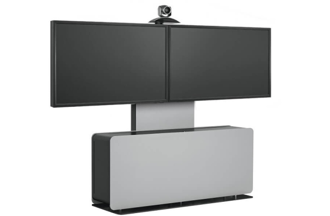Mobilier Videoconferinta cu stativ TV dublu Vogels PVF4112 Gri, max.65"