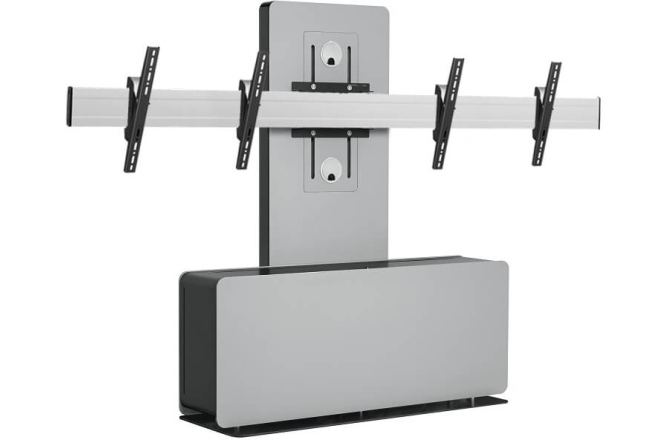 Mobilier Videoconferinta cu stativ TV dublu Vogels PVF4112 Gri, max.65"