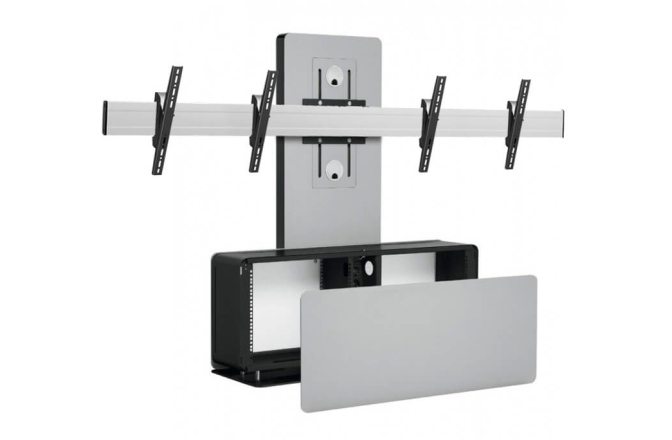 Mobilier Videoconferinta cu stativ TV dublu Vogels PVF4112 Gri, max.65"