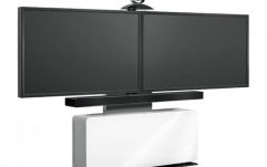 Mobilier Videoconferinta Vogels Double cu stand PVF4112 Alb max.65"