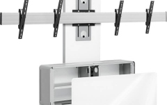 Mobilier Videoconferinta Vogels Double cu stand PVF4112 Alb max.65"