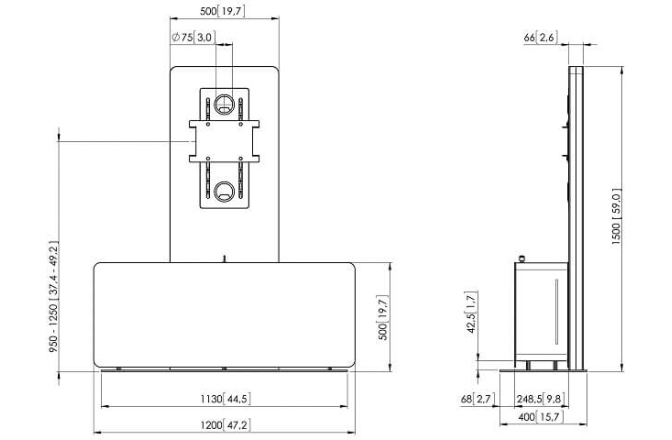 Mobilier Videoconferinta  Vogels Single cu stand Vogel's PVF4112 Alb 