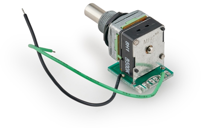 Modul potențiometru MEC Pickups  Volume Pot Module, B500K, Push/Pull, with connection cables - Lefthand