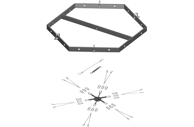 Montura Line Array PSSO Flying bracket hexagonal CSA/CSK