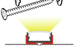 Montura metalica Eurolite Mounting Bracket for U-Profil 20mm  Plastic