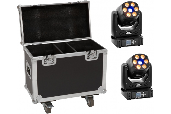 Set 2x LED TMH-H90 + Case with wheels
