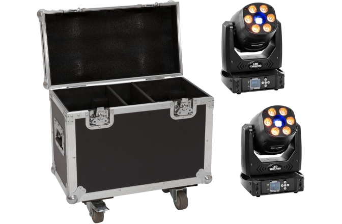 Moving Head Eurolite Set 2x LED TMH-H90 + Case with wheels