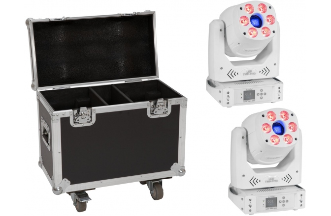 Moving head Eurolite Set 2x LED TMH-H90 Hybrid Moving-Head Spot/Wash COB wh + Case