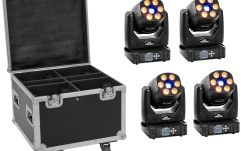 Moving Head Eurolite Set 4x LED TMH-H90 + Case with wheels