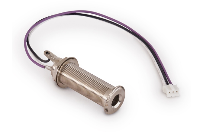 Mufă Endpin Jack închis MEC Pickups  Closed Stereo Jack Socket, for Mounting in Instrument Sides with R5 Connector - Chrome