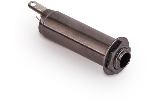 Mufă Endpin Jack MEC Pickups  Closed Stereo Jack Socket, for Mouning with Jackplates - Black