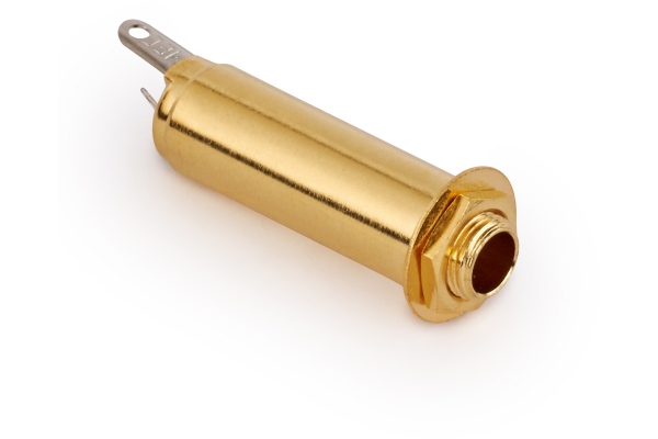 Closed Stereo Jack Socket, for Mouning with Jackplates - Gold Closed Stereo Jack Socket, for Mouning with Jackplates - Gold