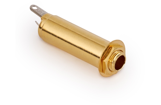Mufă Endpin Jack MEC Pickups  Closed Stereo Jack Socket, for Mouning with Jackplates - Gold
