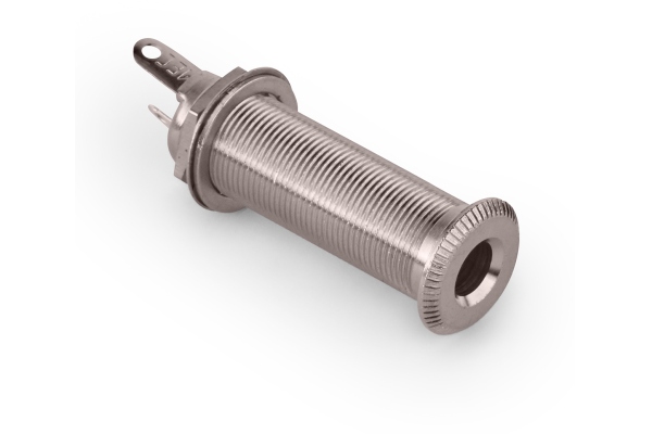  Closed Stereo Jack Socket, for Mounting in Instrument Sides - Chrome