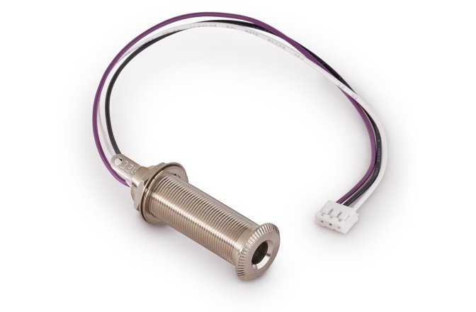Mufă Endpin Jack MEC Pickups  Closed Stereo Jack Socket, for Mounting in Instrument Sides with R4 Connector - Chrome