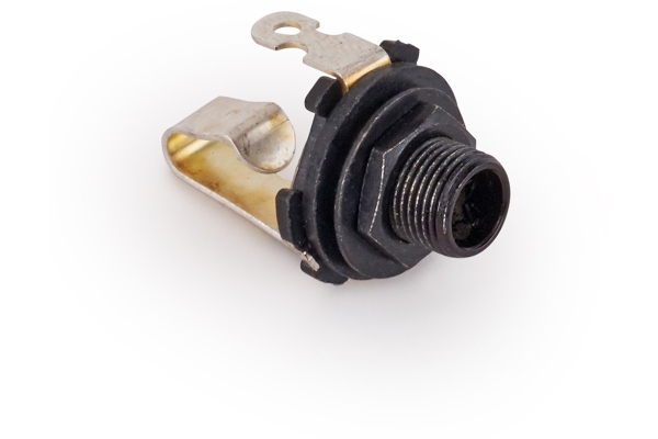  Open 6.3 mm / 1/4" Mono Jack Socket - Black
