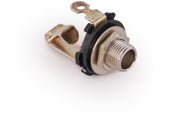  Open 6.3 mm / 1/4 Mono Jack Socket - Chrome