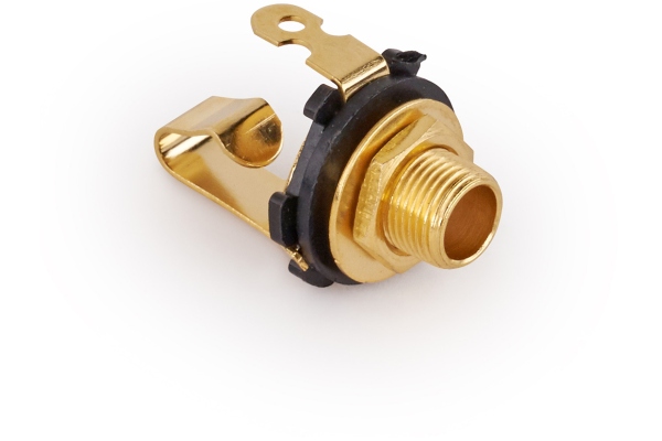  Open 6.3 mm / 1/4 Mono Jack Socket - Gold