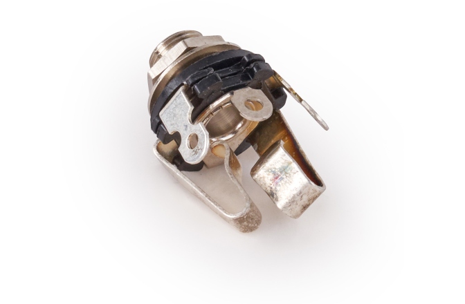 Mufă Endpin Jack MEC Pickups  Open 6.3 mm / 1/4 Stereo Jack Socket - Chrome
