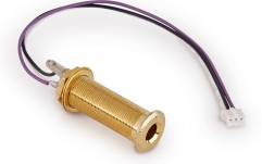Mufă Jack chitară MEC Pickups  Closed Stereo Jack Socket, for Mounting in Instrument Sides with R5 Connector - Gold