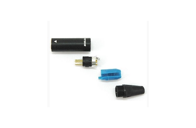 Mini XLR tata, cu 3 pini, pentru montura pe cablu Neutrik Rean RT3MC-B Mini XLR